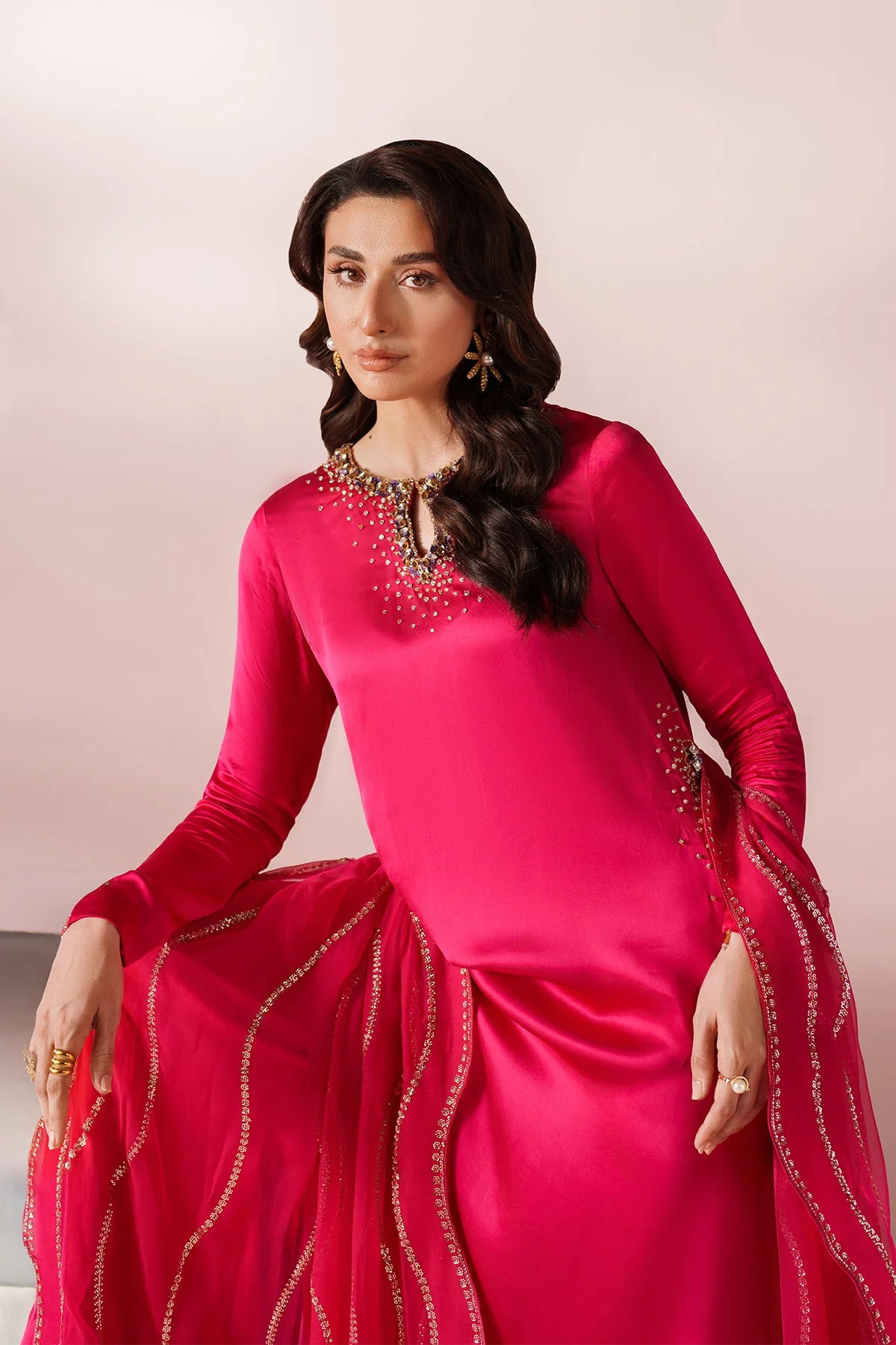 Pink Dress 3 piece - RTW1029 - Alizeh