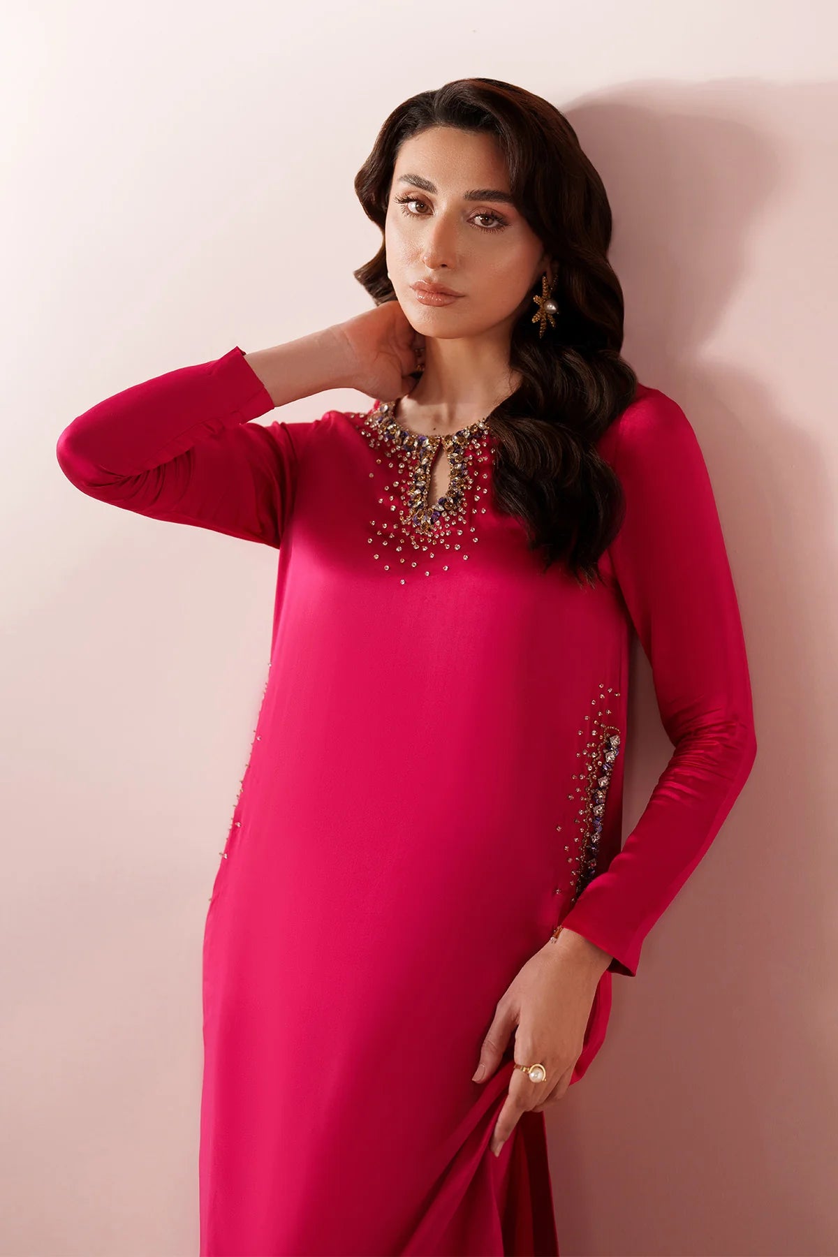 Pink Dress 3 piece - RTW1029 - Alizeh