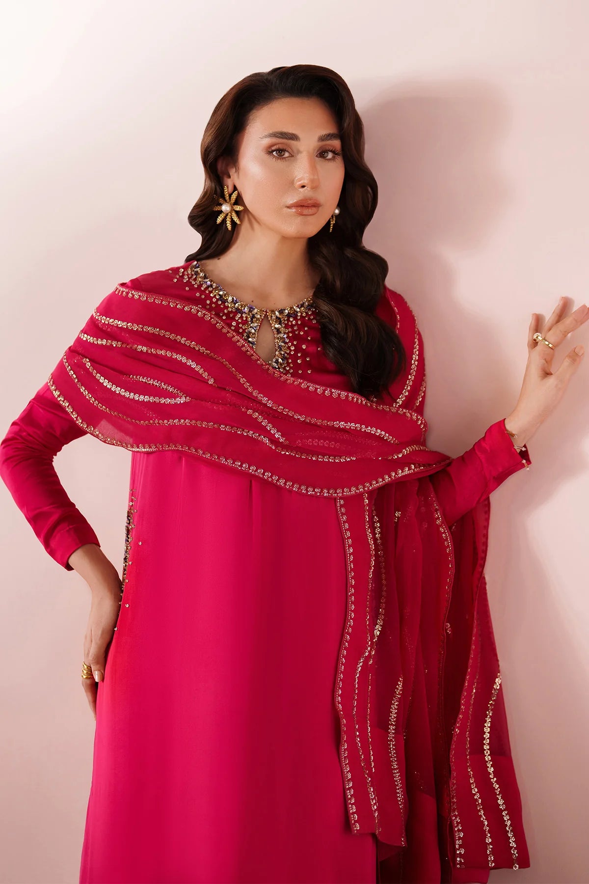 Pink Dress 3 piece - RTW1029 - Alizeh