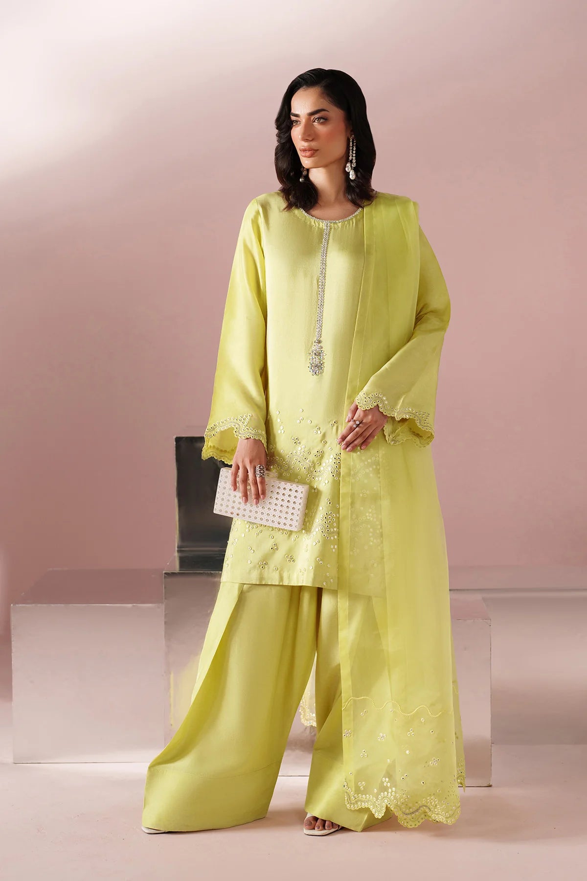 Yellow Dress 3 piece - RTW1031 - Alizeh
