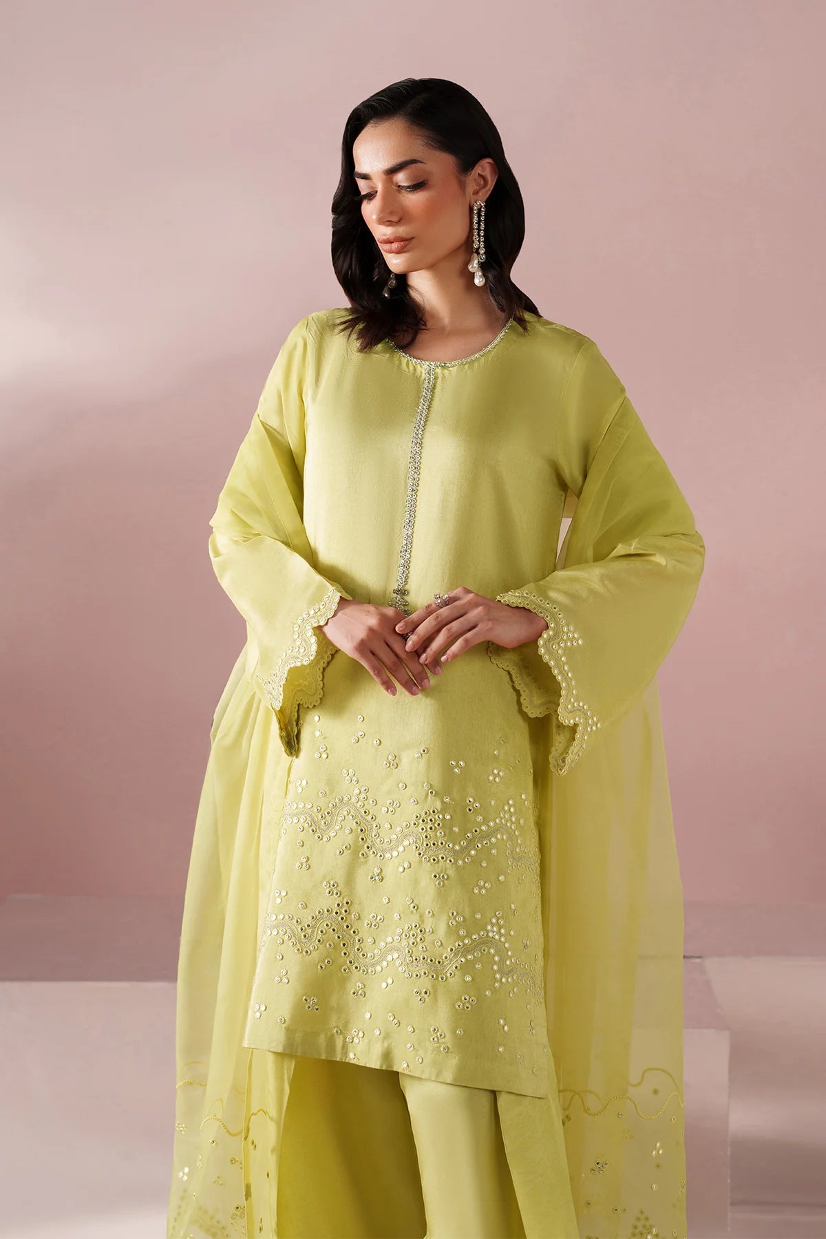 Yellow Dress 3 piece - RTW1031 - Alizeh