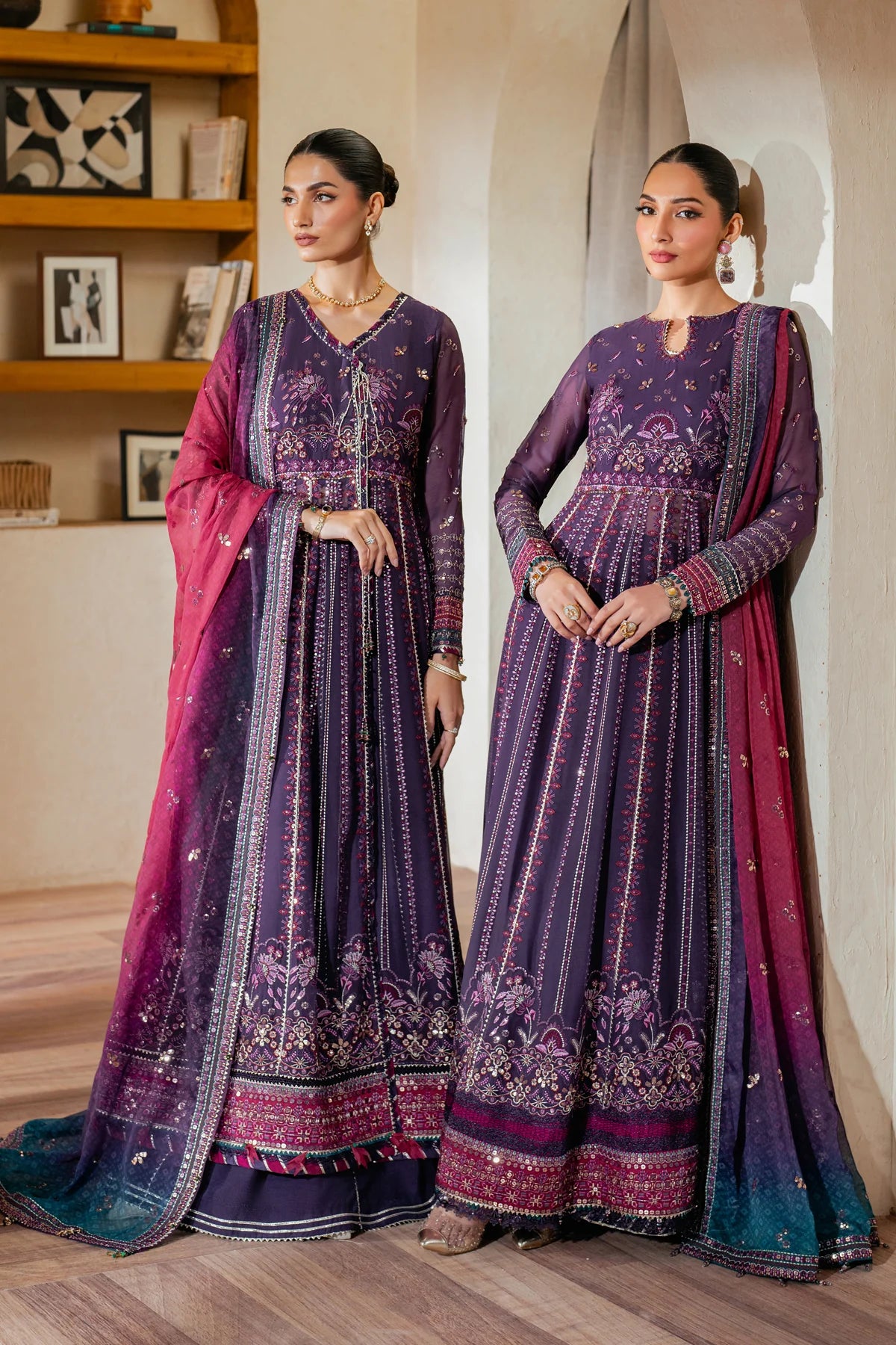 SOURATI by Xenia Formals - Luxury Embroidered Chiffon Unstitched Formal Suit