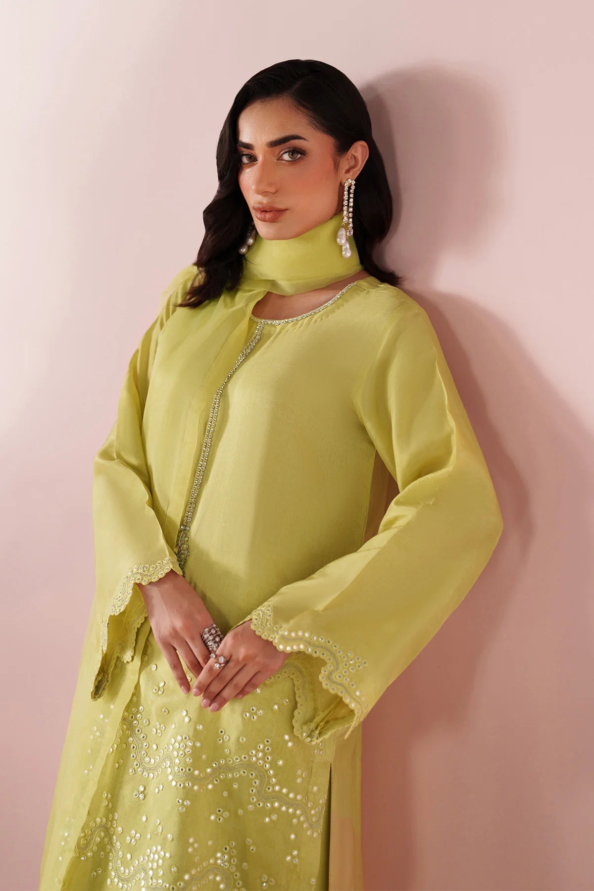 Yellow Dress 3 piece - RTW1031 - Alizeh