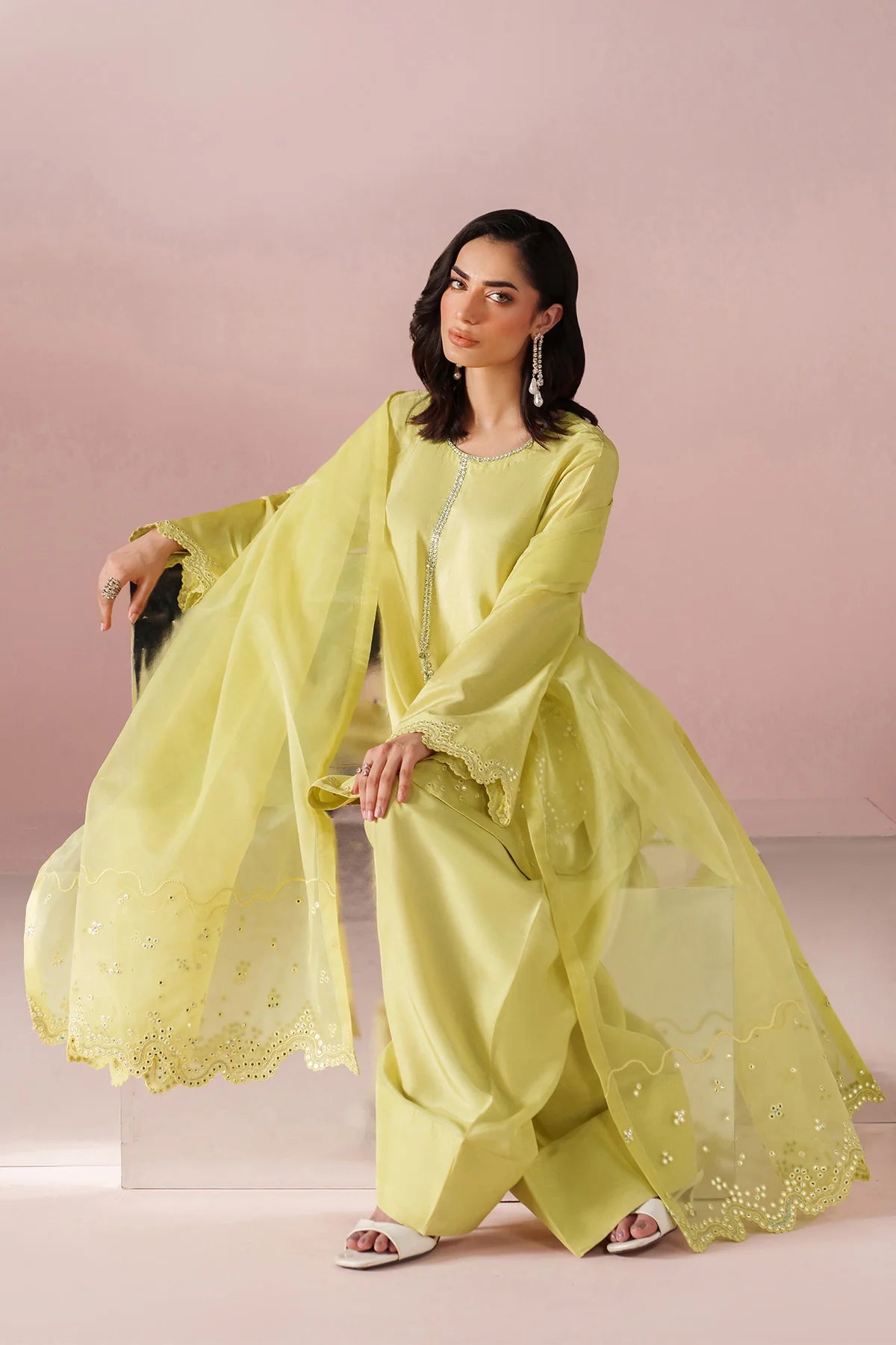 Yellow Dress 3 piece - RTW1031 - Alizeh