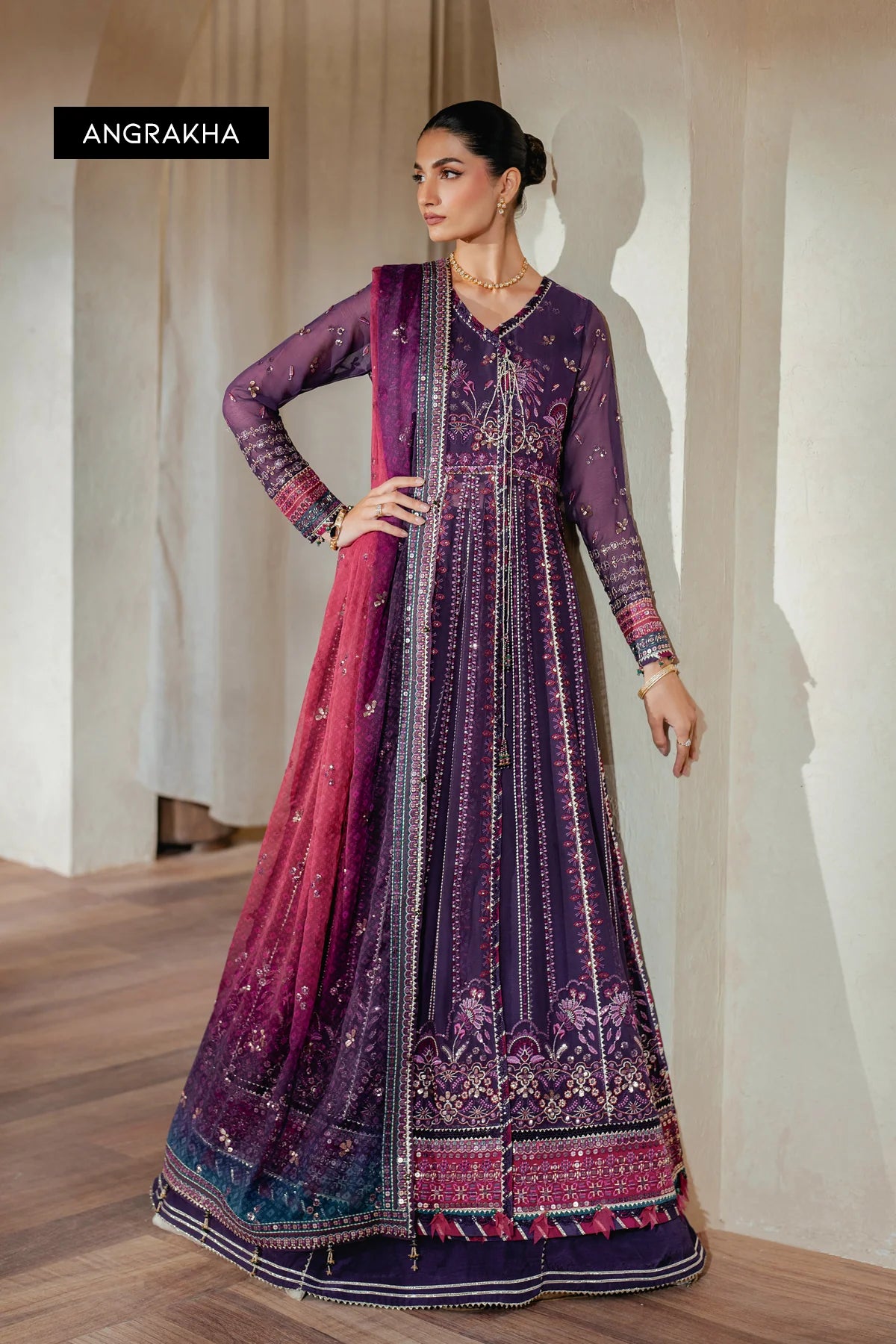 SOURATI by Xenia Formals - Luxury Embroidered Chiffon Unstitched Formal Suit