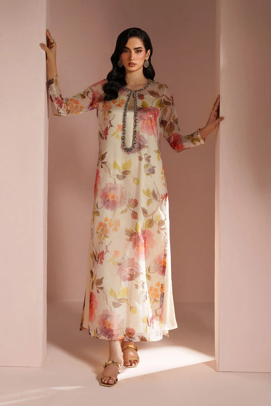 Skin Printed Dress 4 piece - RTW1032 - Alizeh