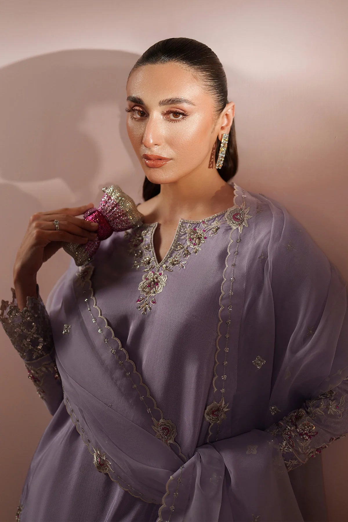 Purple Dress 3 Piece - RTW1034 - Alizeh