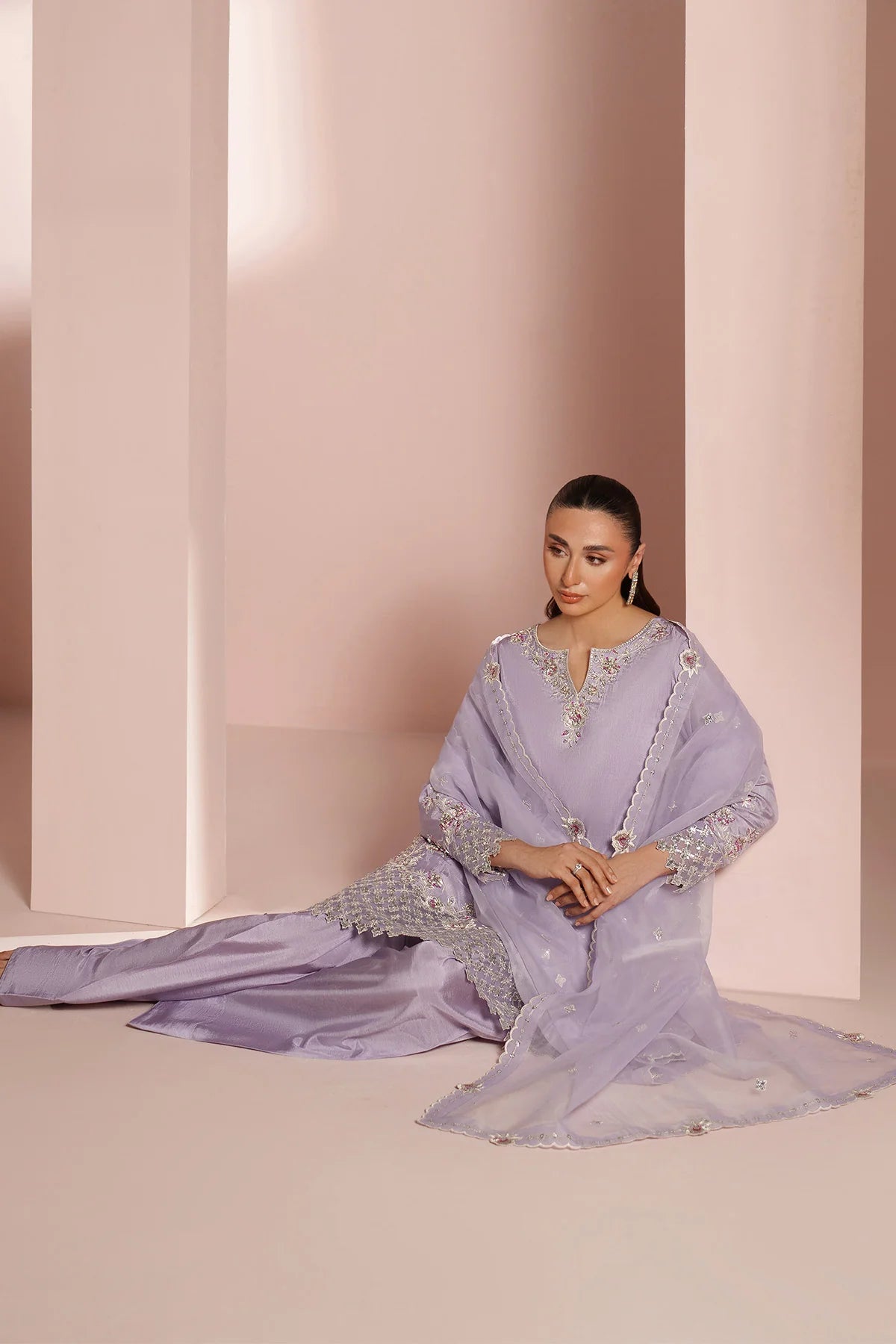 Purple Dress 3 Piece - RTW1034 - Alizeh