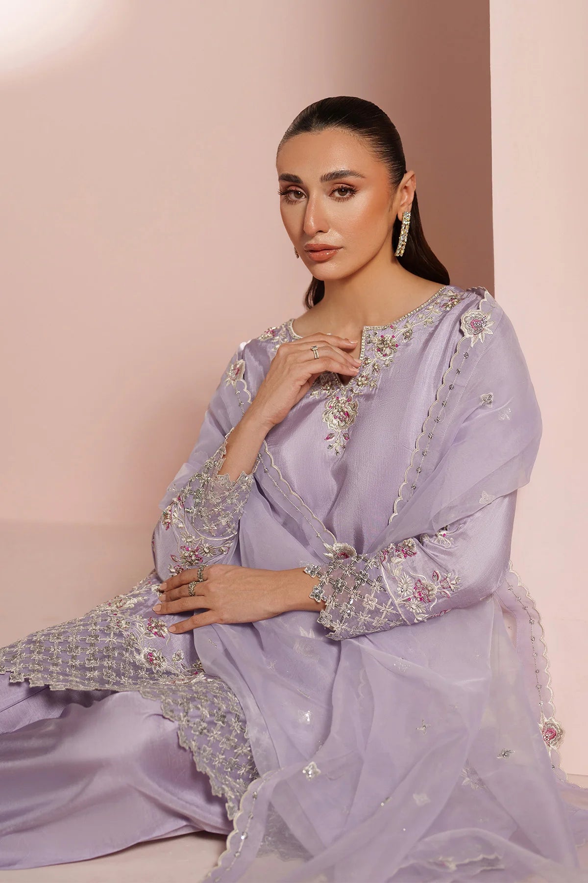 Purple Dress 3 Piece - RTW1034 - Alizeh
