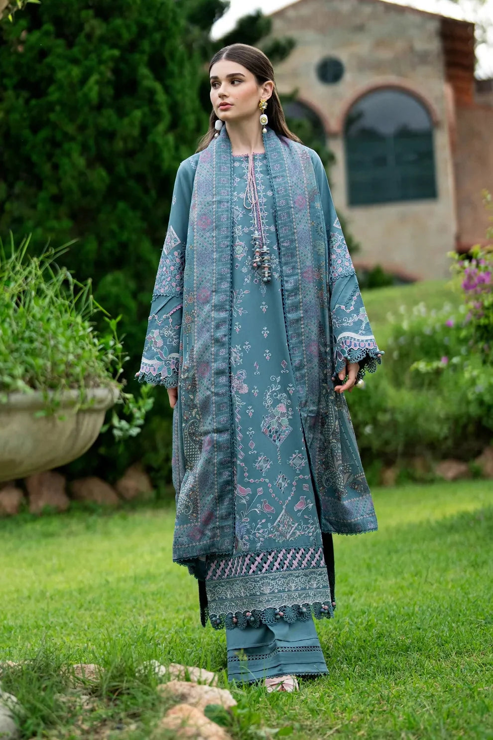 Serenity By Florent Embroidered Winter Collection | Hazel
