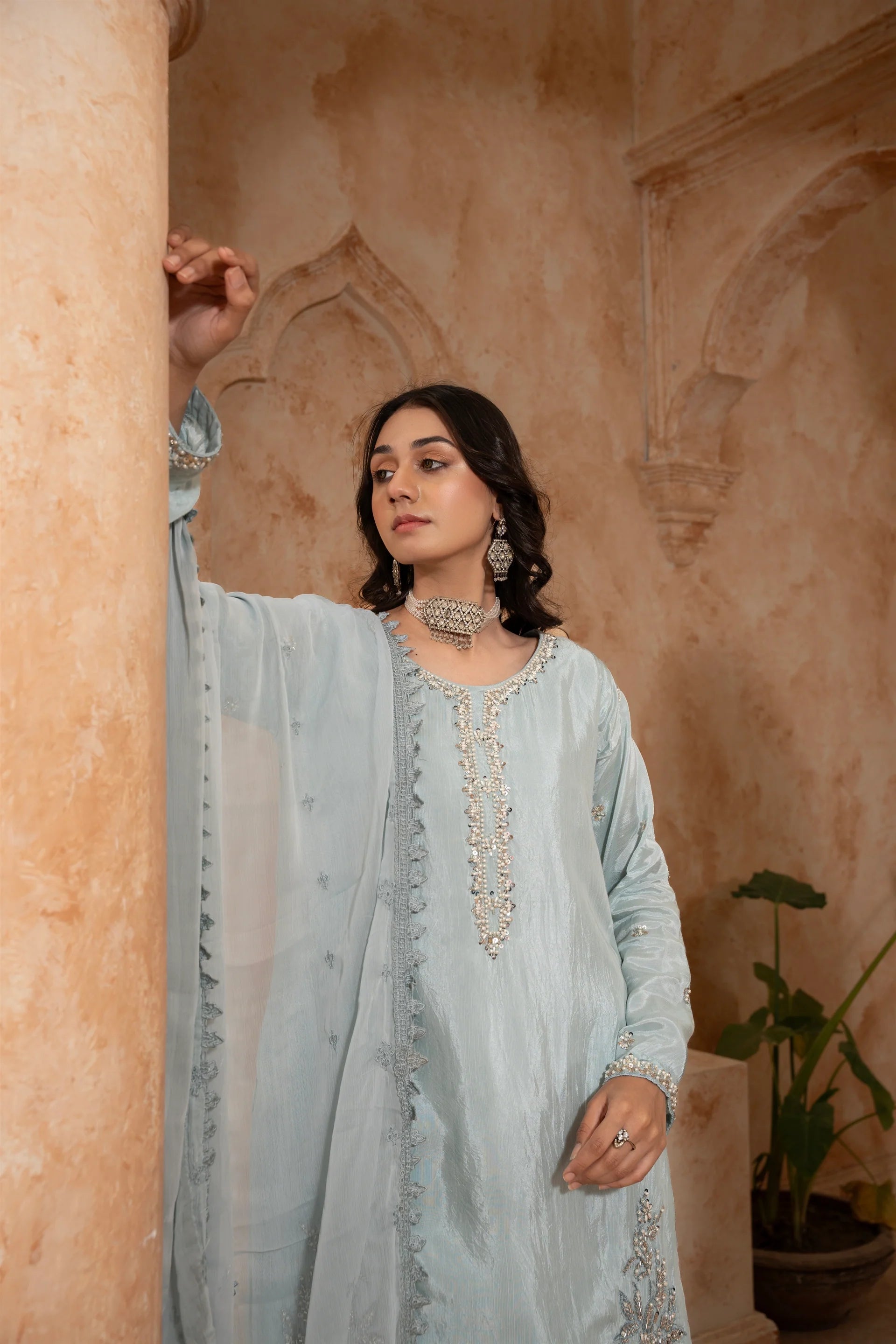 Manahils Festive/party wear collection | 186-GREY