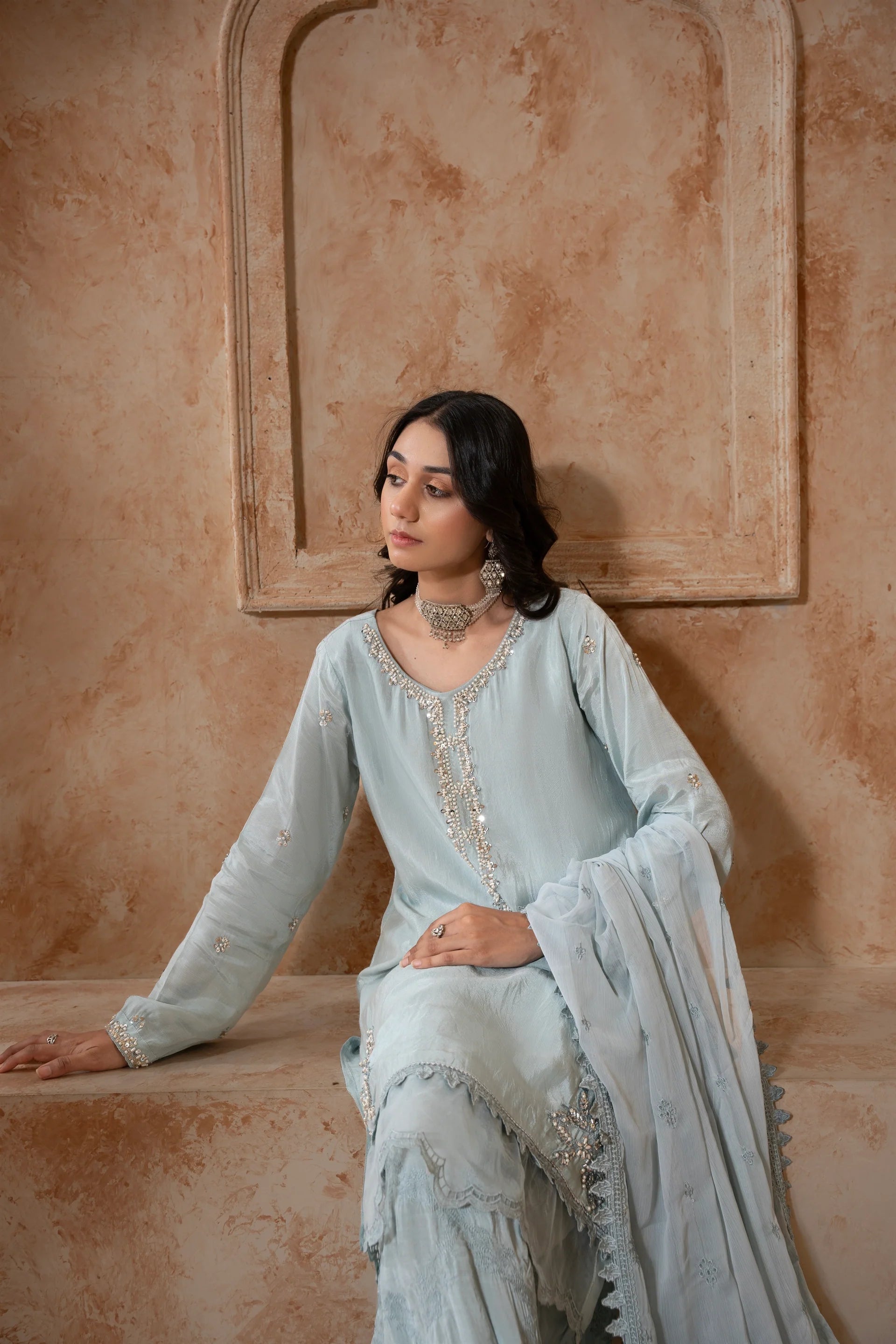 Manahils Festive/party wear collection | 186-GREY