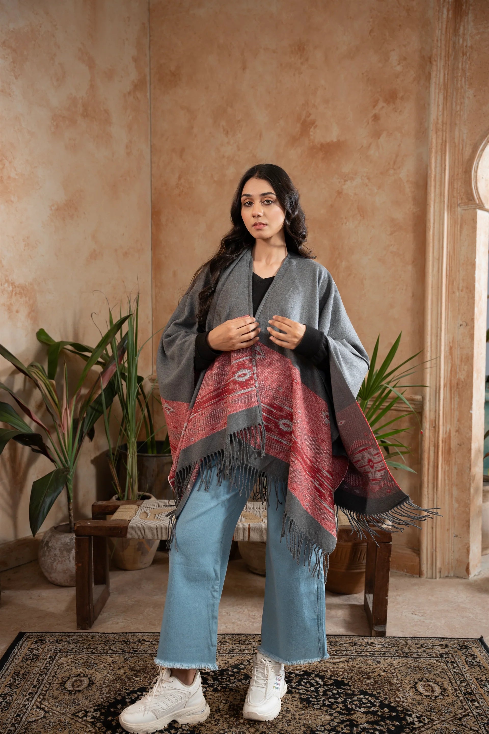 Manahils Premium Woolen Cape Shawl 25