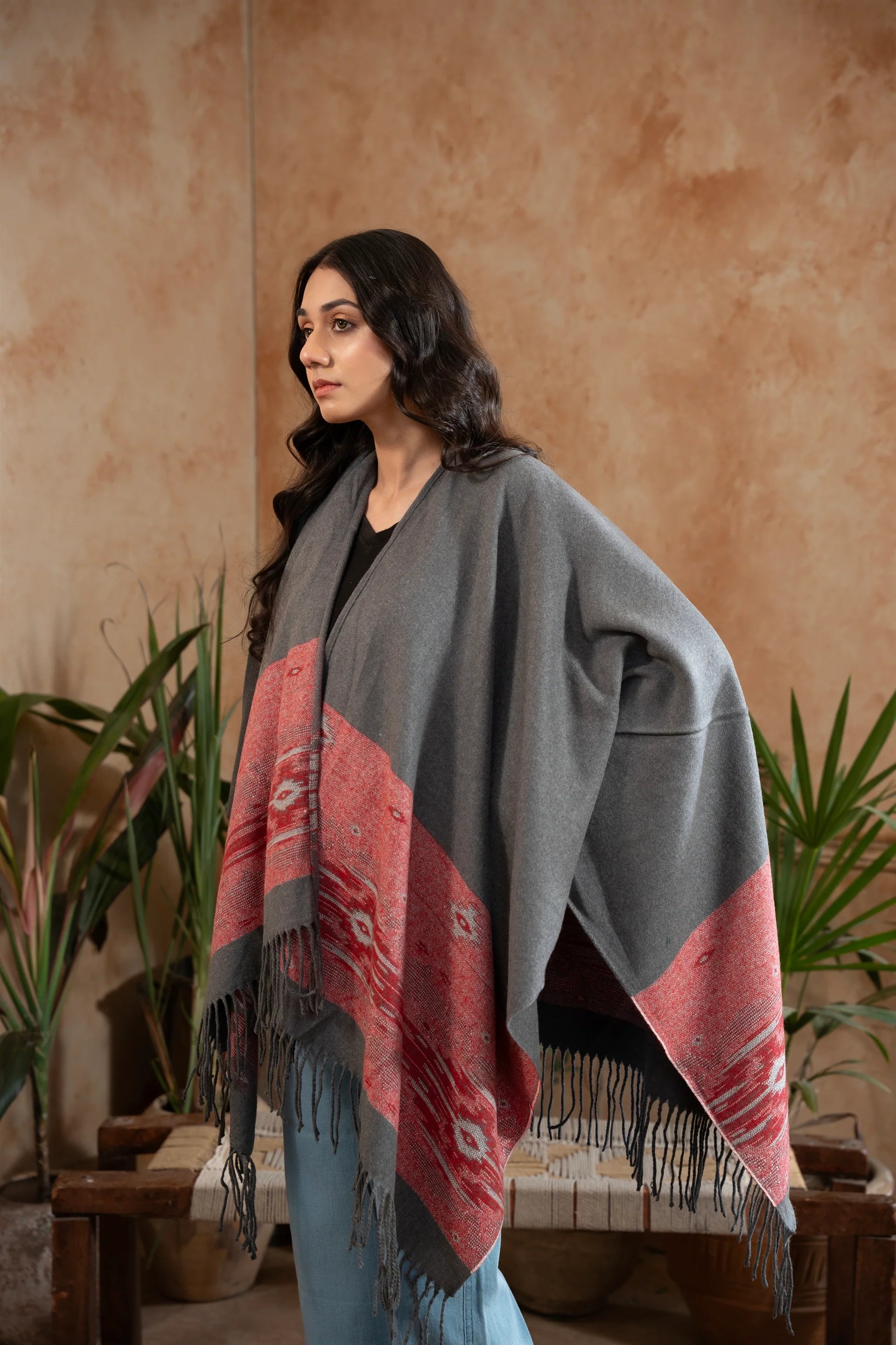 Manahils Premium Woolen Cape Shawl 25
