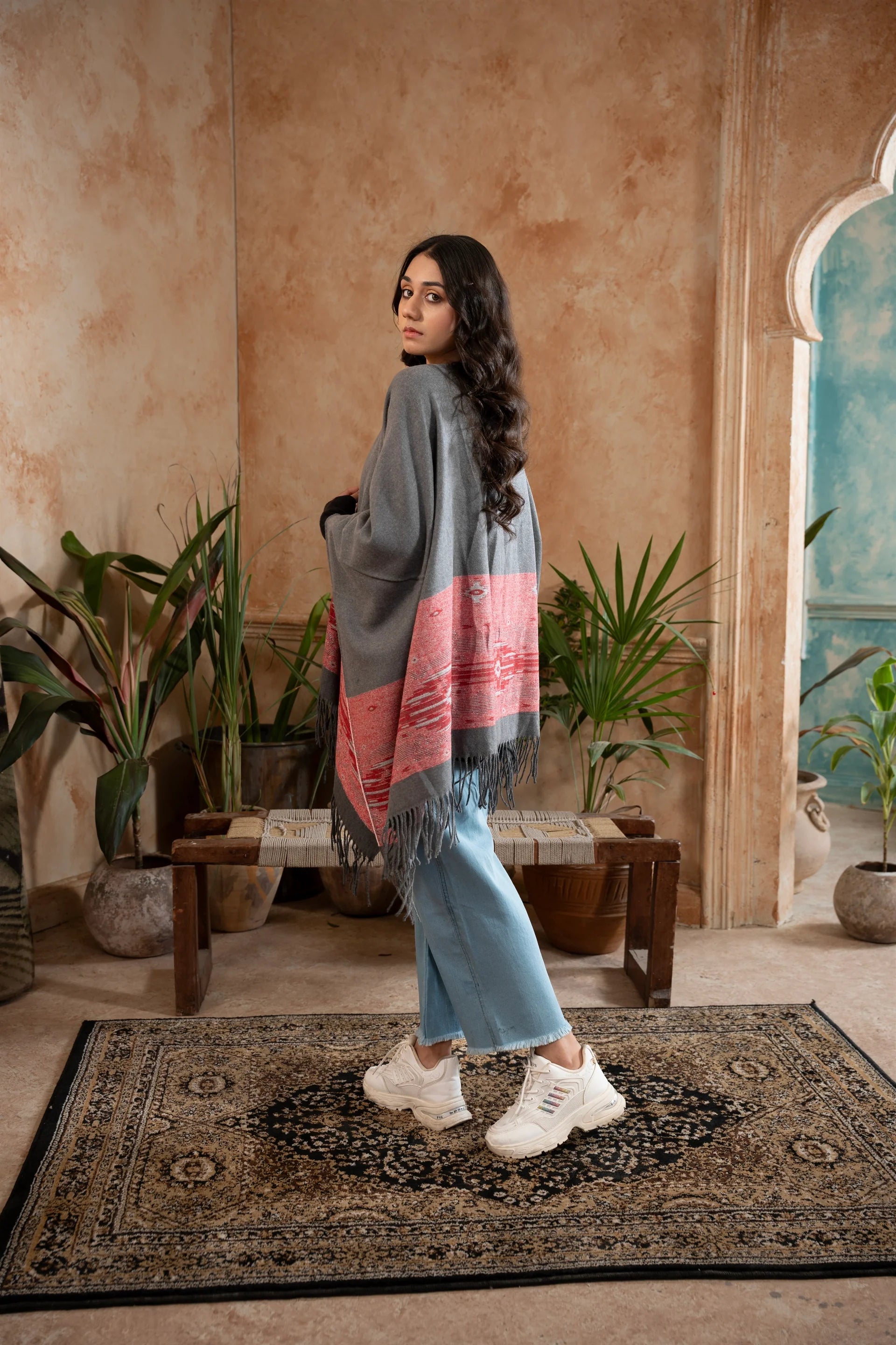 Manahils Premium Woolen Cape Shawl 25