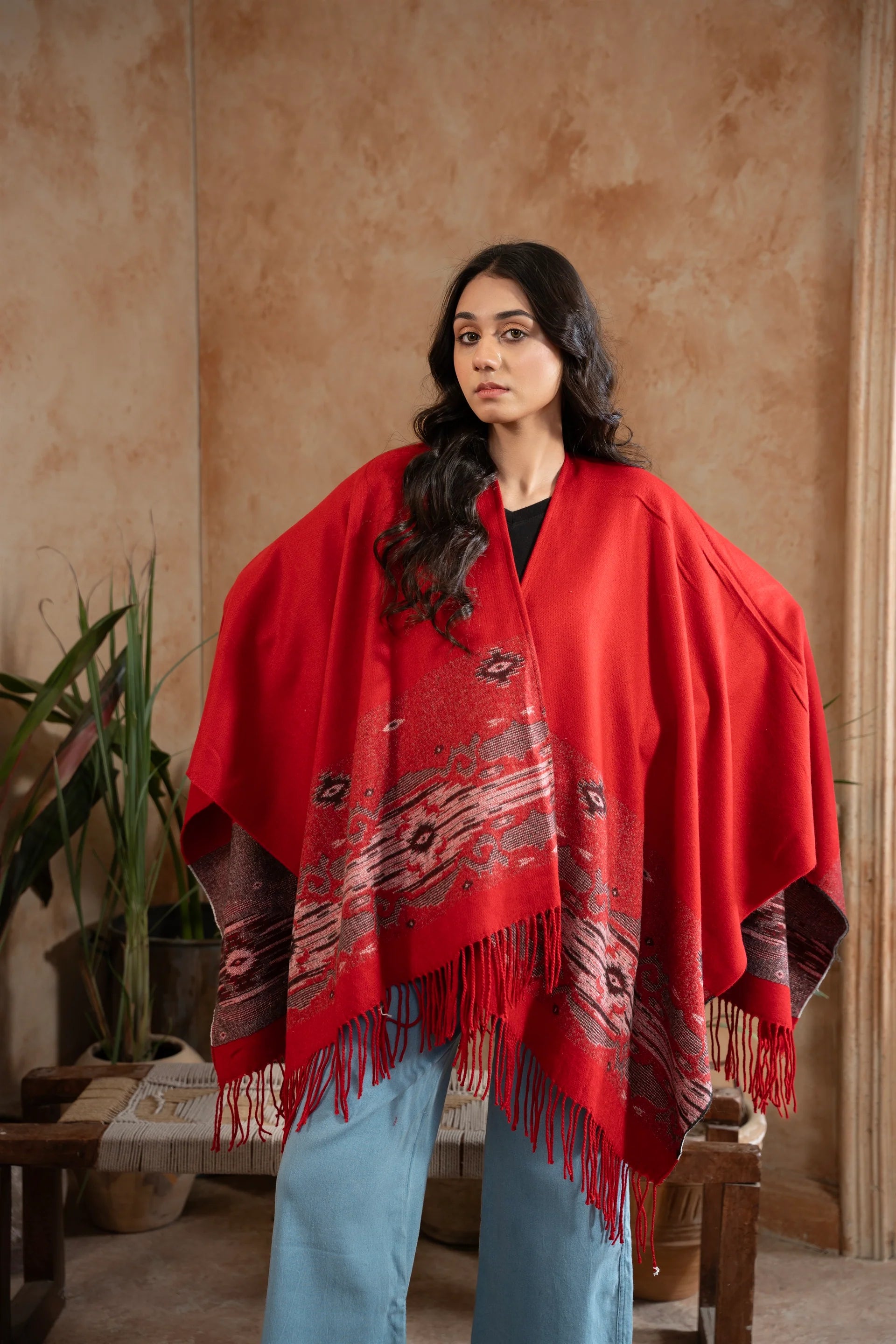 Manahils Premium Woolen Cape Shawl 24