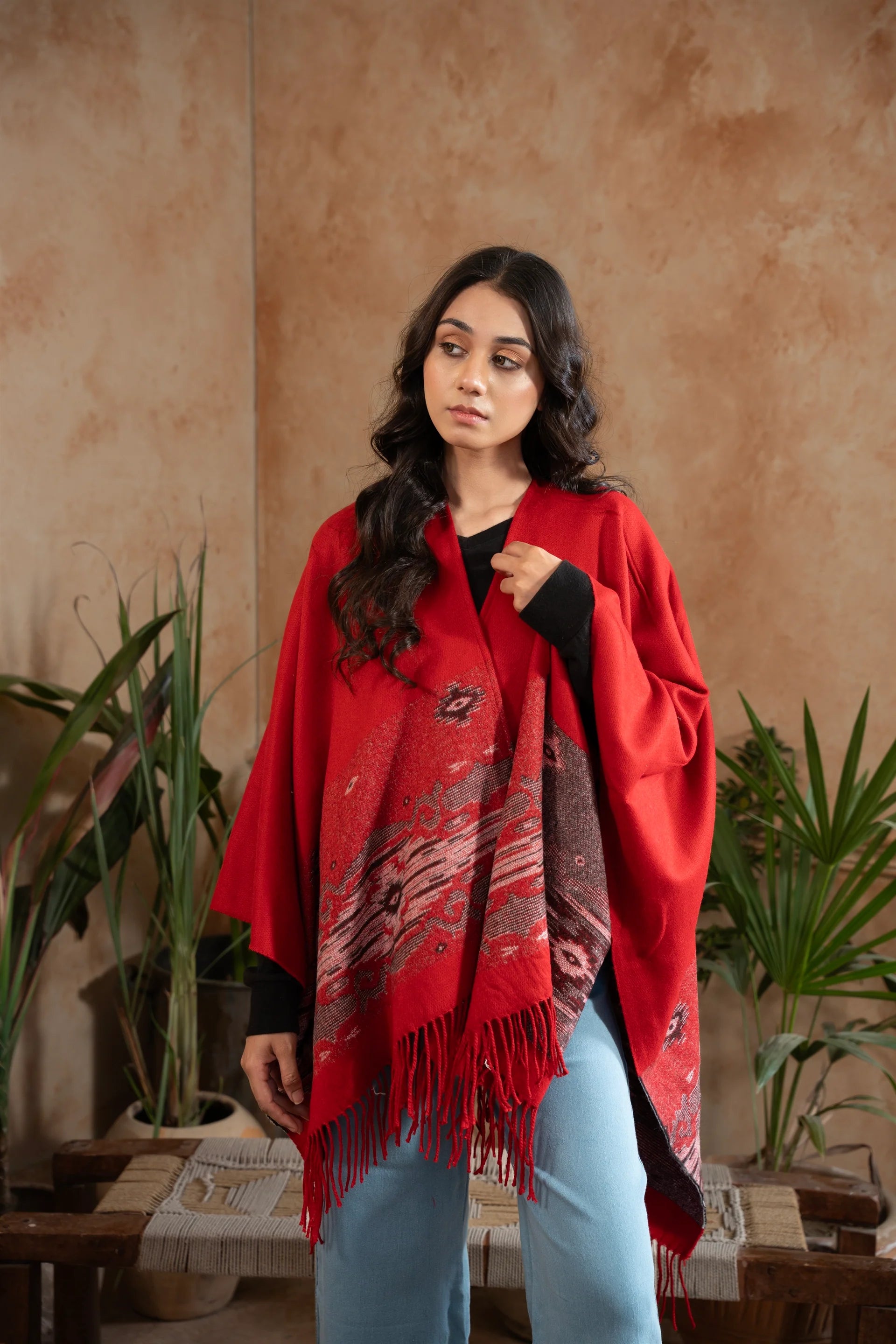 Manahils Premium Woolen Cape Shawl 24