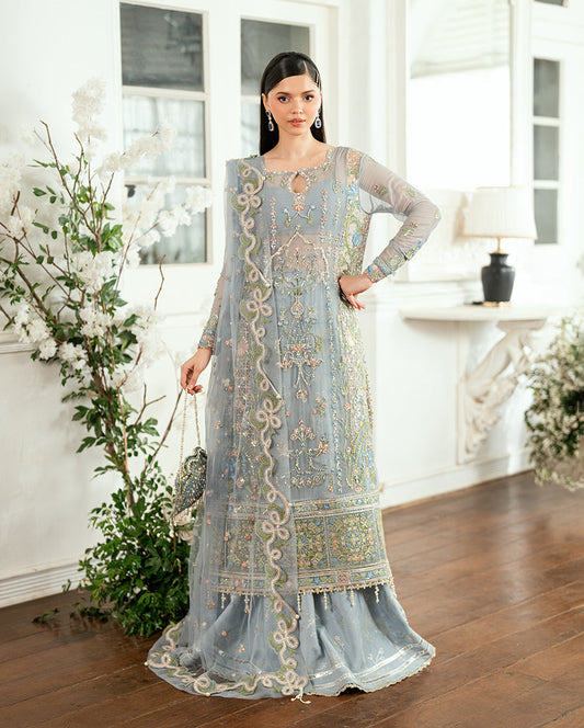Mushq Sham Shandaar Embroidered Chiffon Unstitched 3Pc Suit 8