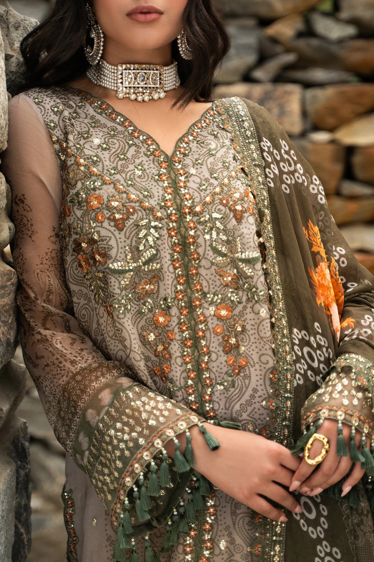 CHARIZMA Unstitched Embroidered Chiffon Collection VSLW6-13