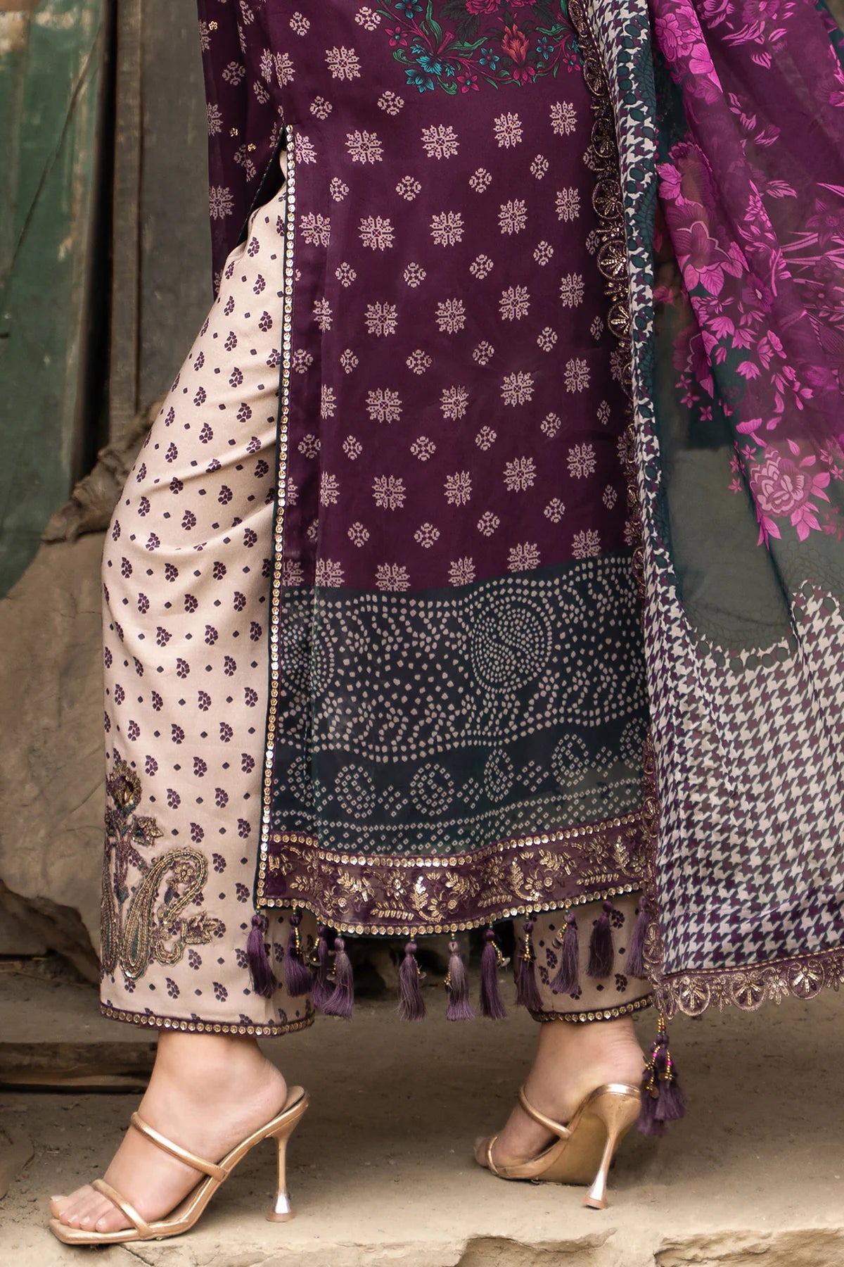 CHARIZMA Unstitched Embroidered Chiffon Collection VSLW6-12