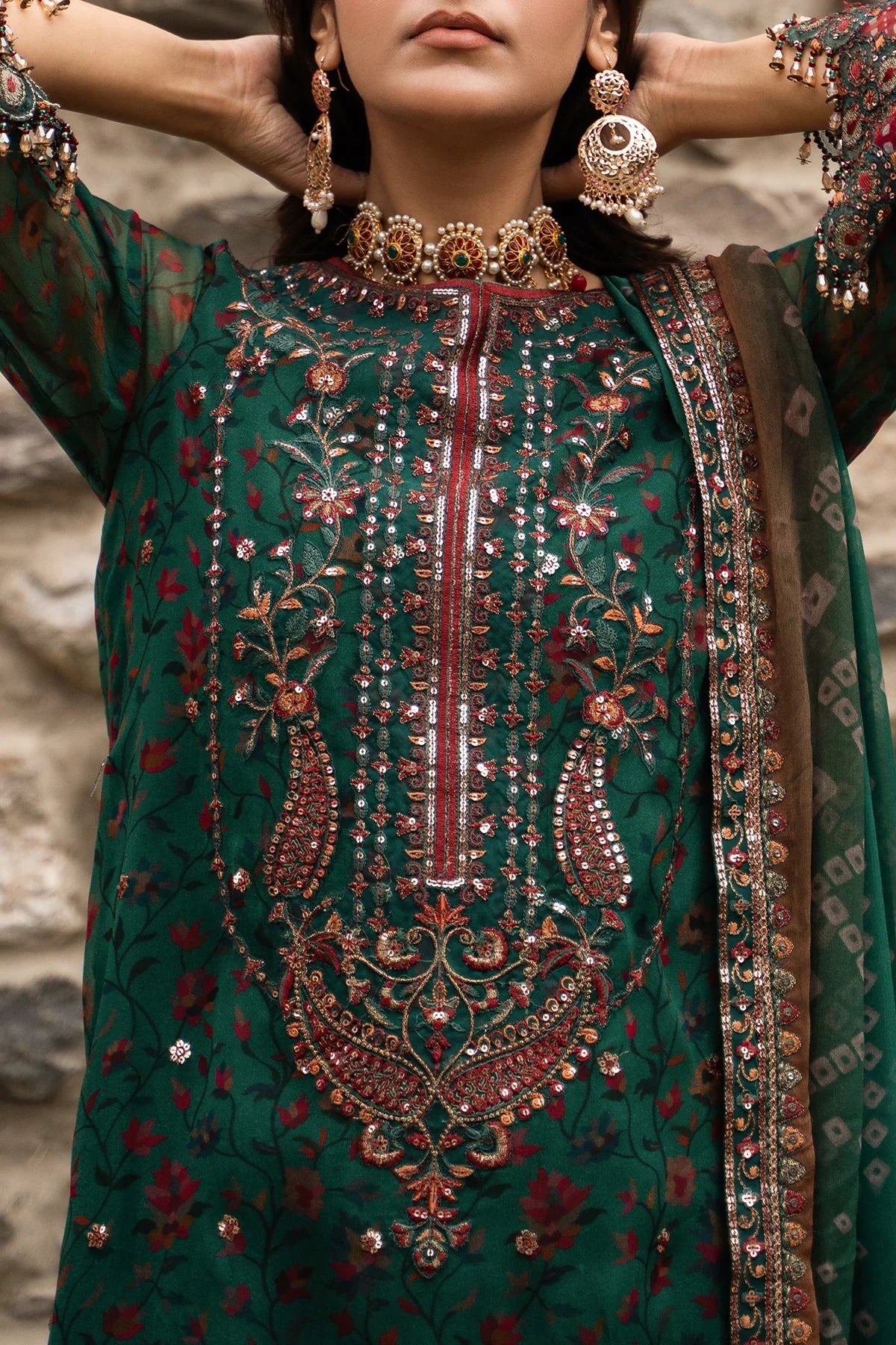 CHARIZMA Unstitched Embroidered Chiffon Collection VSLW6-18