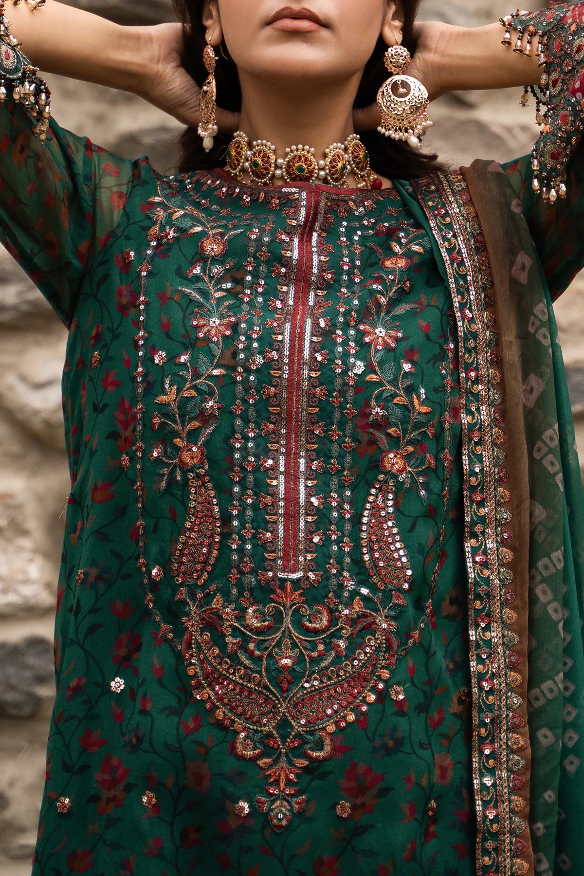 CHARIZMA Unstitched Embroidered Chiffon Collection VSLW6-14