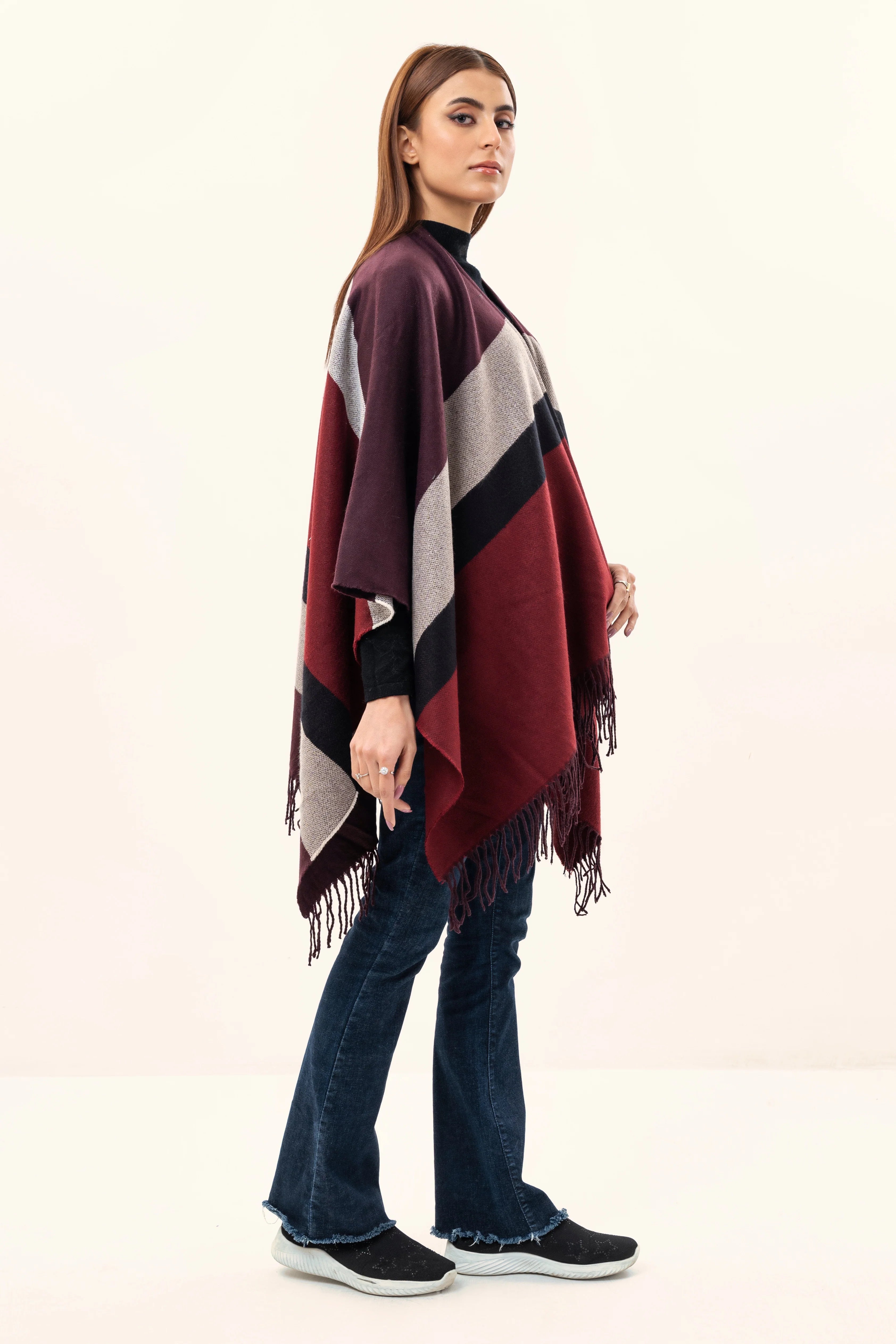 Manahils Premium Woolen Cape Shawl 16
