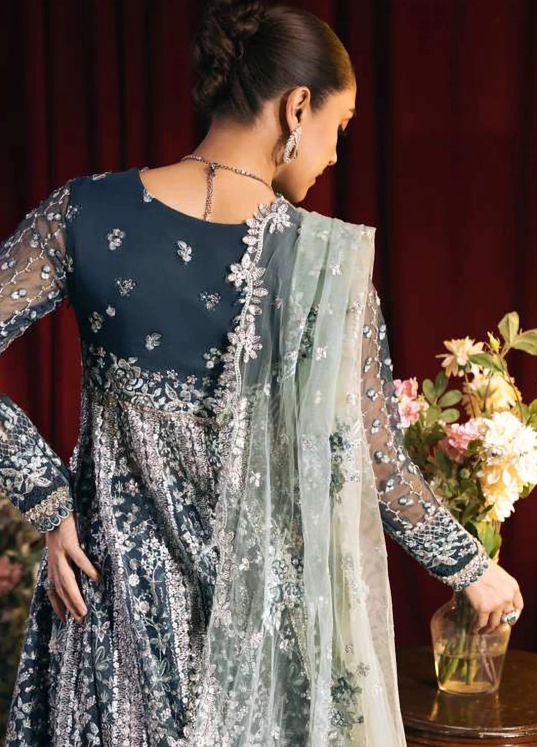 Seranade by Elaf Unstitched Embroidered Organza Suit - MELODIE EHM-02