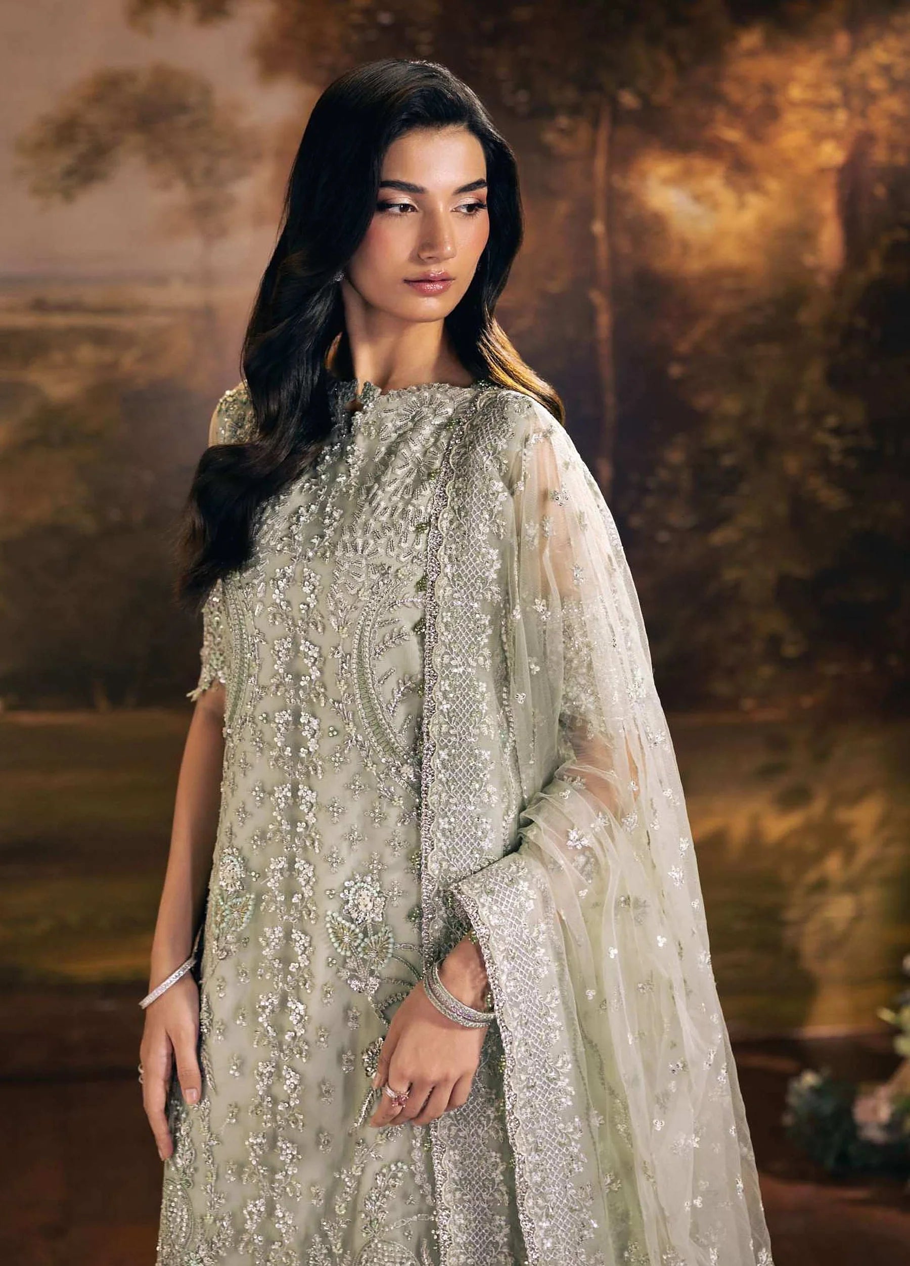 Seranade by Elaf Unstitched Embroidered Organza Suit - Elysia EHM-08