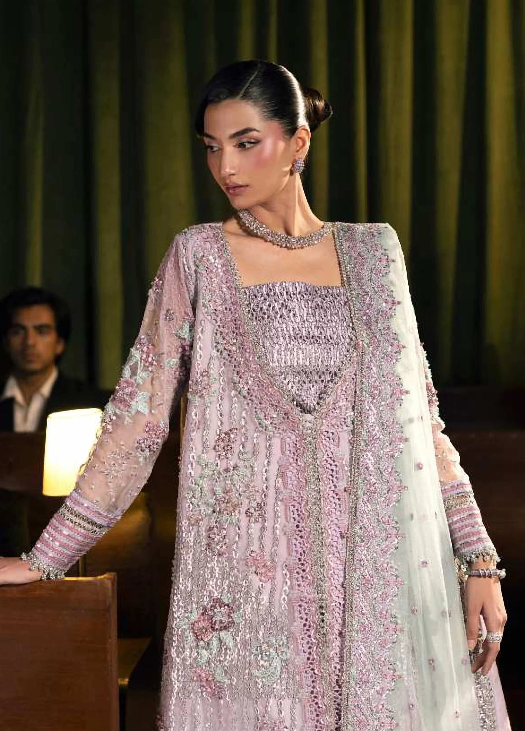 Seranade by Elaf Unstitched Embroidered Organza Suit - Ophelia EHM-09