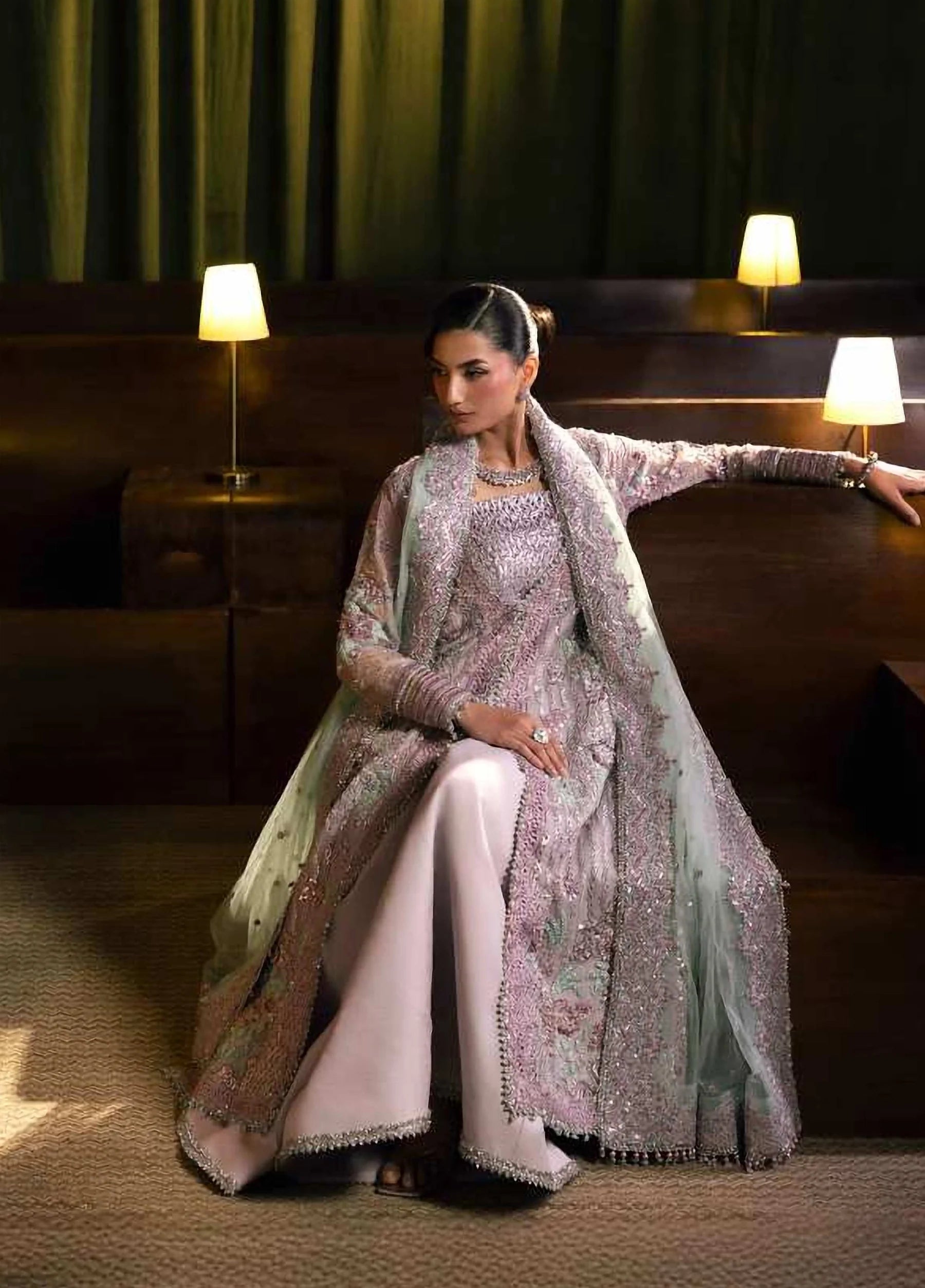 Seranade by Elaf Unstitched Embroidered Organza Suit - Ophelia EHM-09