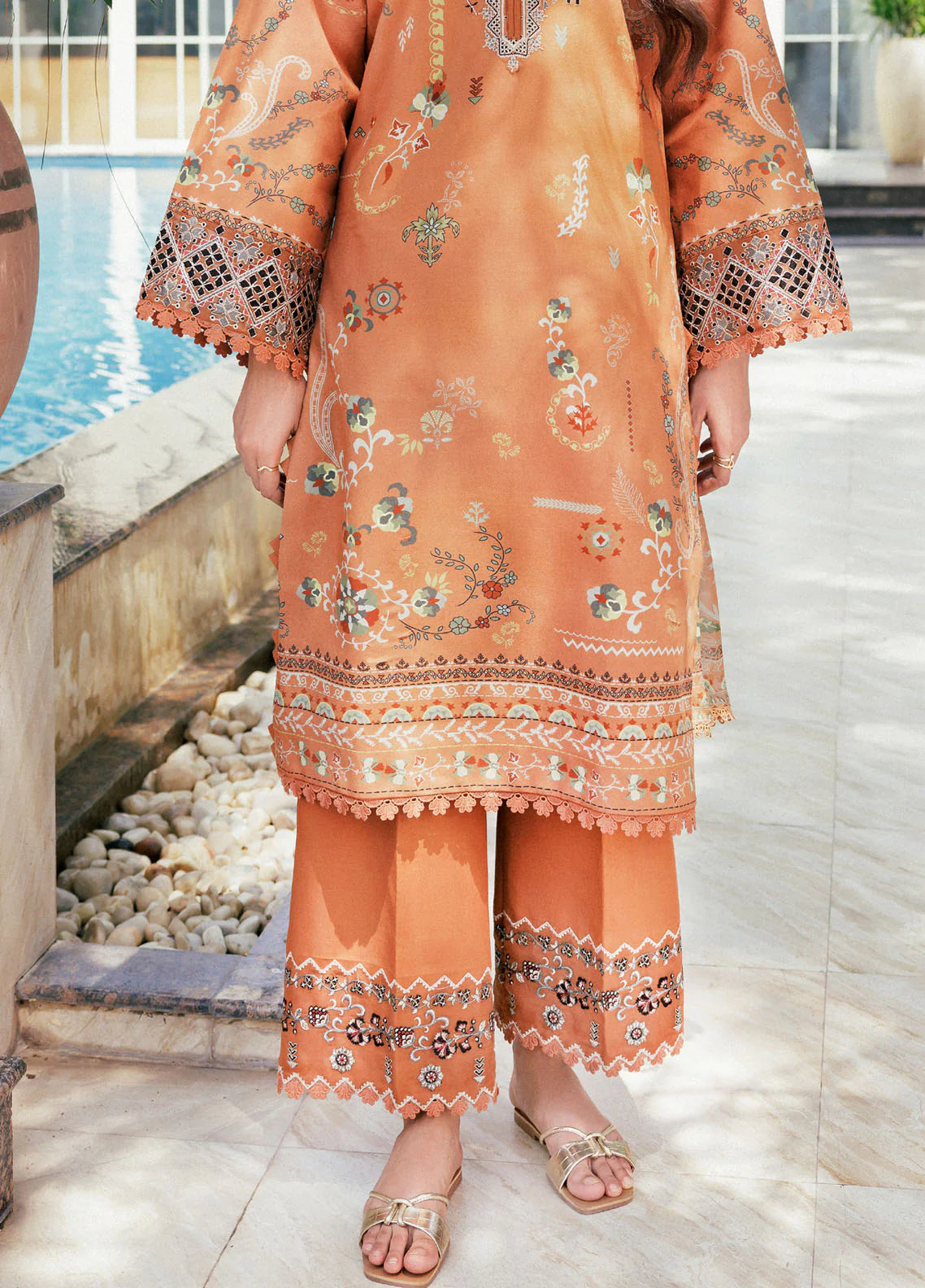 Zync by Florent Embroidered Viscose Suits Unstitched 3 Piece FL25IM FL-1A - Intermix'25
