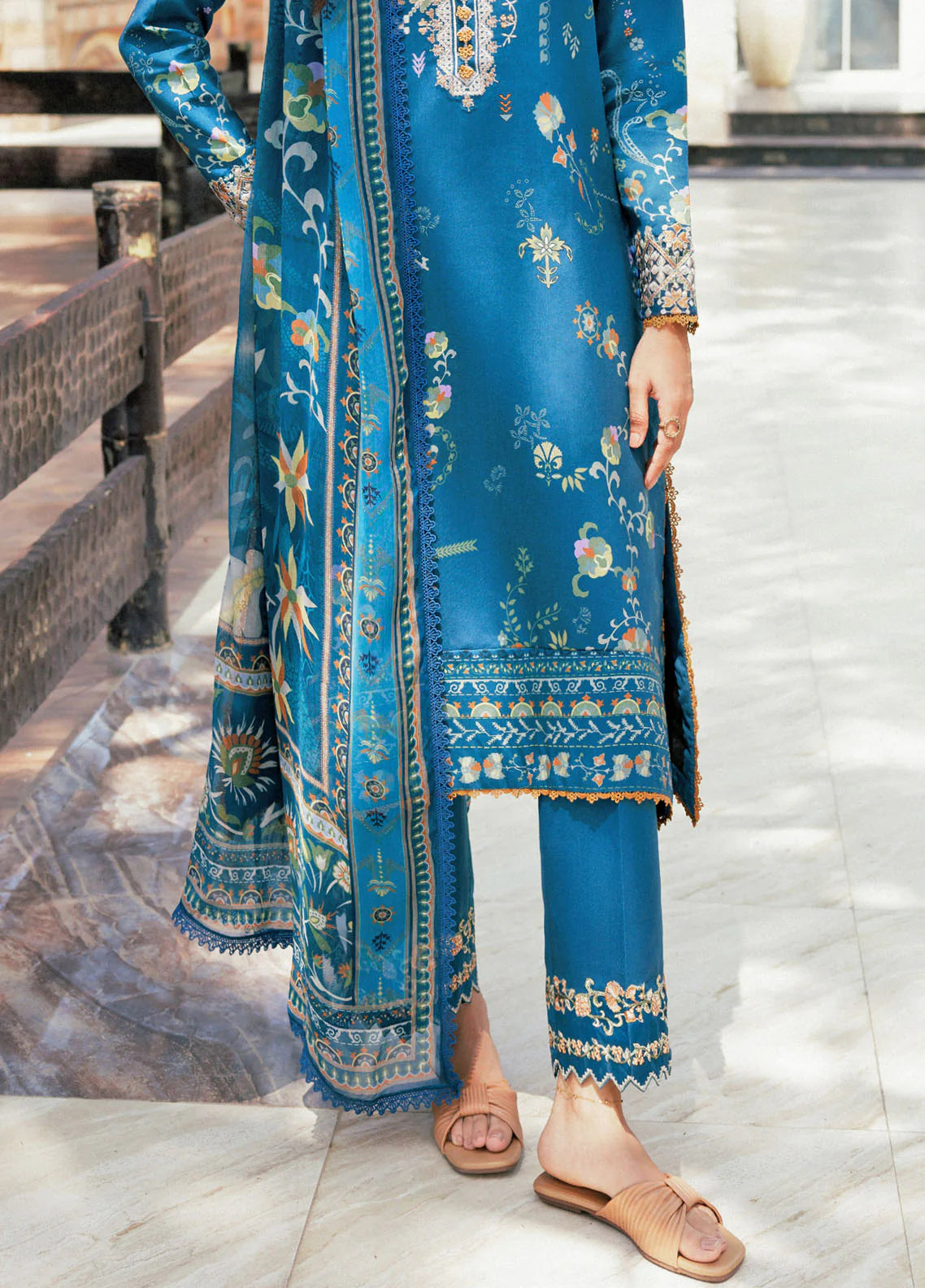 Zync by Florent Embroidered Viscose Suits Unstitched 3 Piece FL25IM FL-1B - Intermix'25
