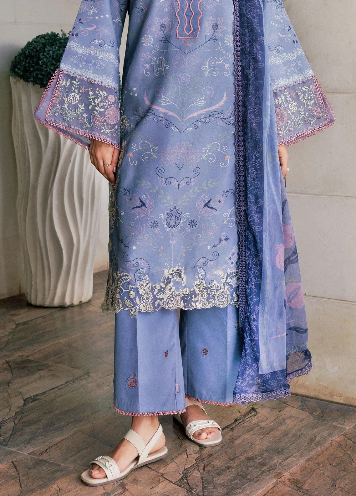 Zync by Florent Embroidered Viscose Suits Unstitched 3 Piece FL25IM FL-6B - Intermix'25
