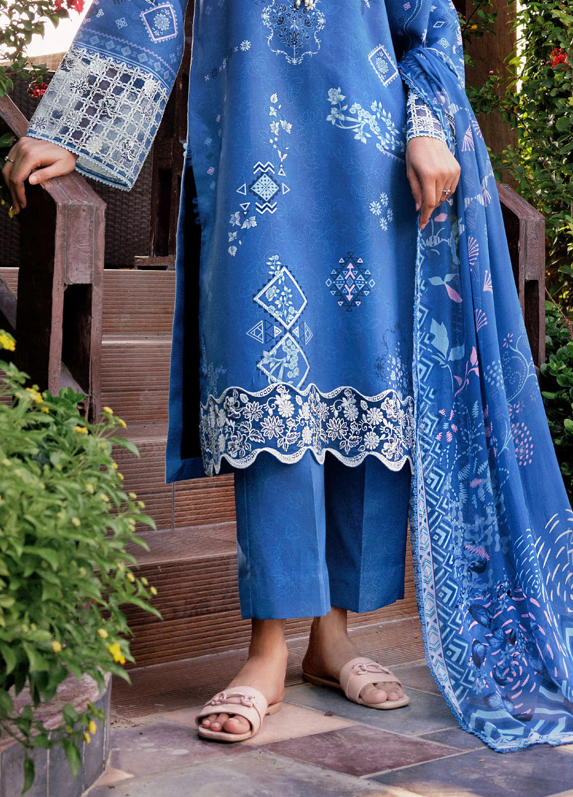 Zync by Florent Embroidered Viscose Suits Unstitched 3 Piece FL25IM FL-8A - Intermix'25