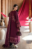 Florent Shades of Winter Embroidered Marina Twill Unstitched 3 Piece Suit FL13A Purple - Luxury