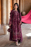 Florent Shades of Winter Embroidered Marina Twill Unstitched 3 Piece Suit FL13A Purple - Luxury