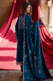 Florent Shades of Winter Embroidered Marina Twill Unstitched 3 Piece Suit  FL-4B  Blue - Luxury