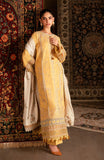 Florent Shades of Winter Embroidered Marina Twill Unstitched 3 Piece Suit  FL-5B Yellow - Luxury