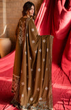 Florent Shades of Winter Embroidered Marina Twill Unstitched 3 Piece Suit - FL-6A  Brown - Luxury