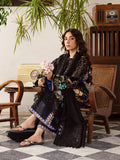 MAHNUR Gulzar Viscose | G-01 | Black Floral Embroidered 3-Piece Unstitched Winter Suit