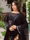 MAHNUR Gulzar Viscose | G-01 | Black Floral Embroidered 3-Piece Unstitched Winter Suit