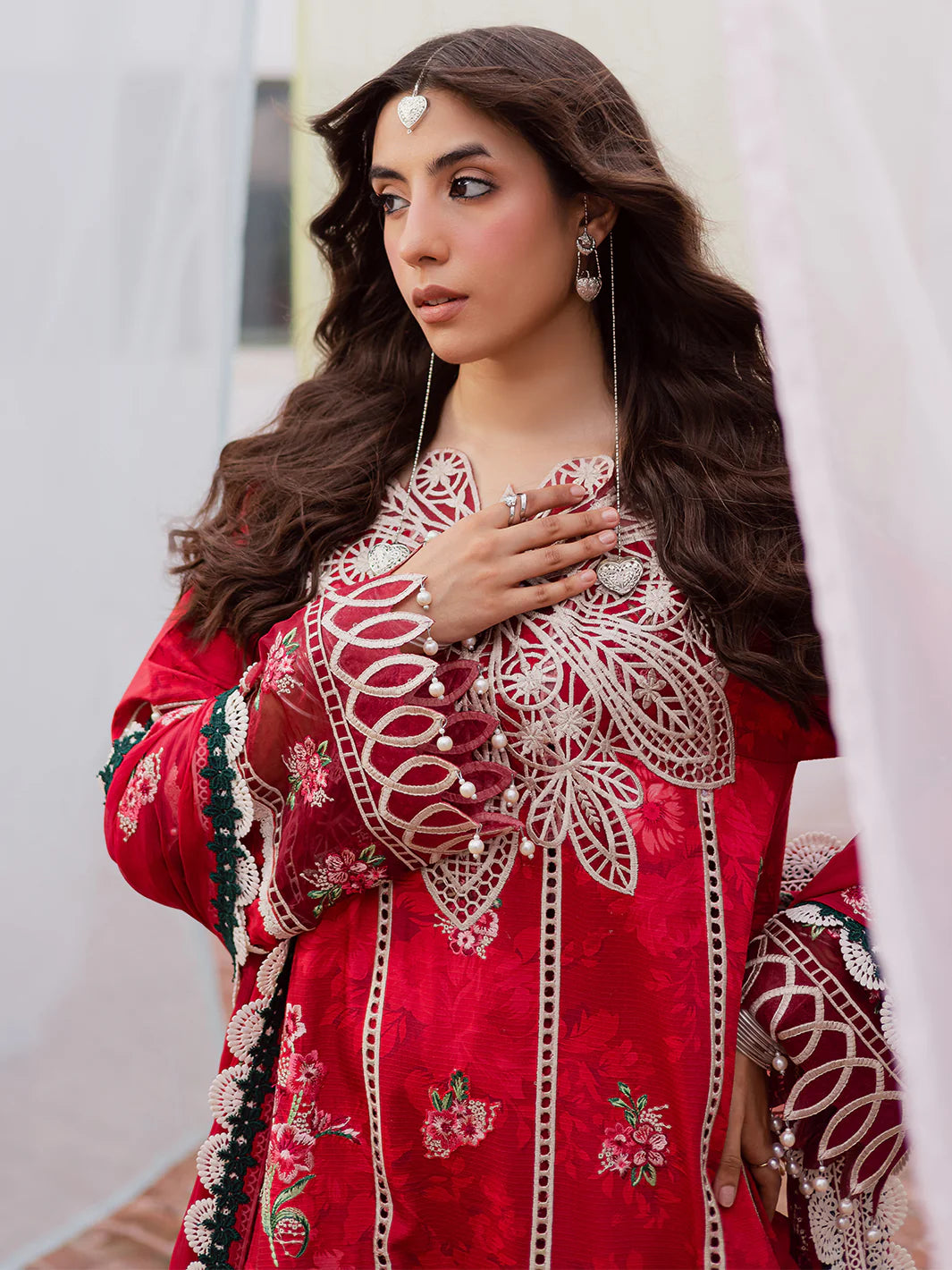 MAHNUR Gulzar by MAHNUR Viscose | G-03 | Premium 3-Piece Unstitched Winter Suit with Embroidered Chiffon Dupatta