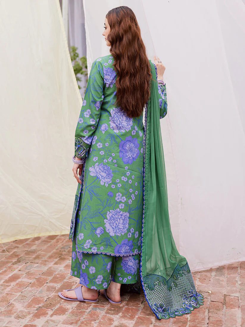 MAHNUR Gulzar Viscose | G-06 | Embroidered 3-Piece Unstitched Viscose Suit with Chiffon Dupatta