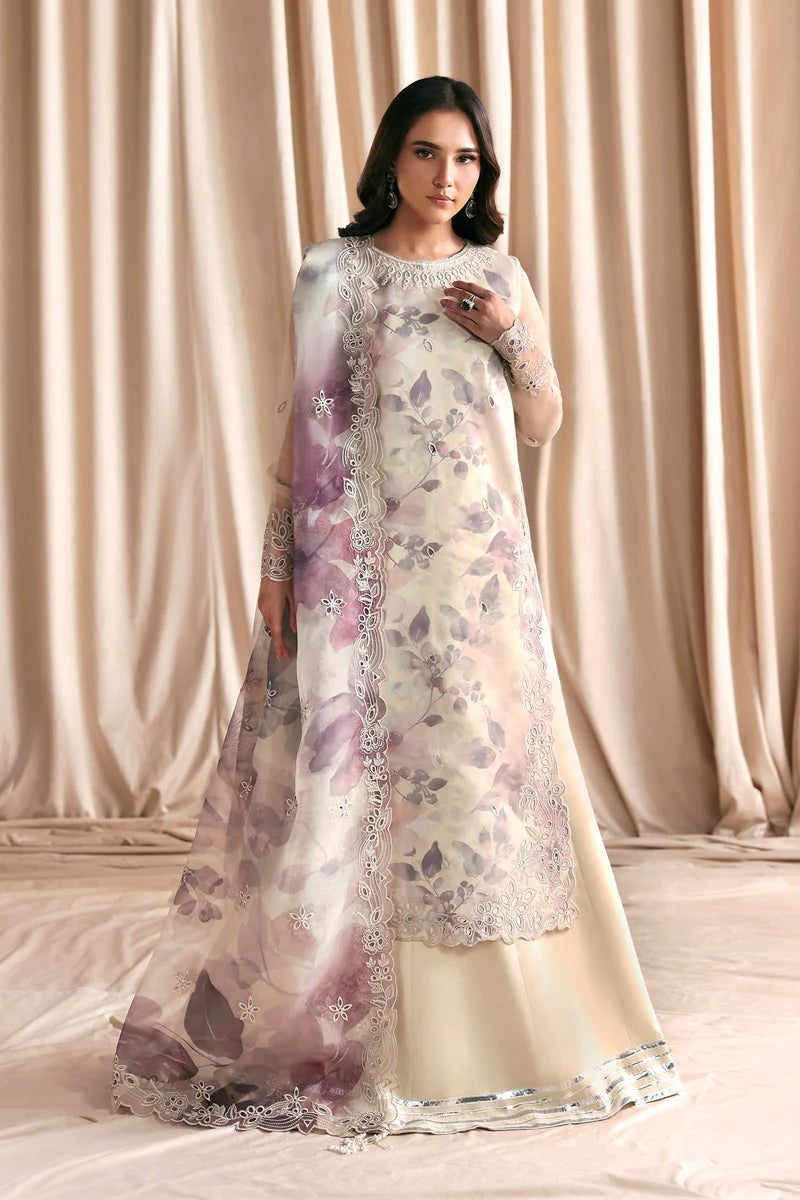 Zarif Siraya Printed Formal Unstitched 3Pc Chiffon Suit - GAJRA