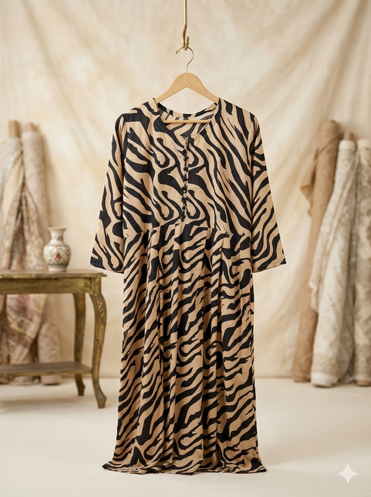 Printed Allover 2-Piece Lawn Frock