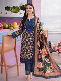 3 Piece Printed Linen sequence boring patch work - 01