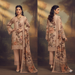 NEELAM Self Jacquard Printed - NL-04 (Peach Floral)
