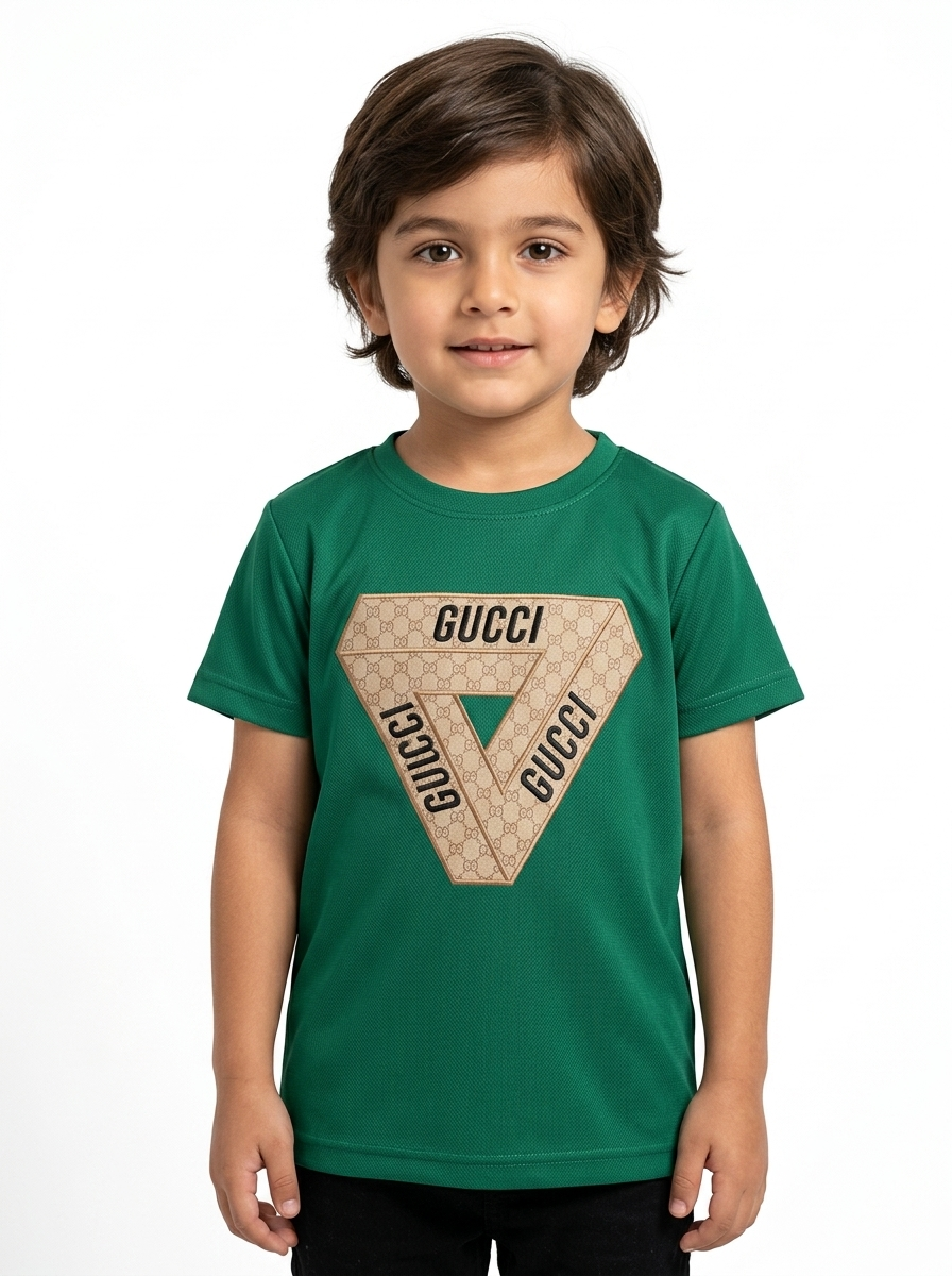 Kids' Designer-Inspired Graphic Crew Neck T-Shirt 3-10 years