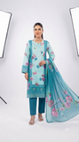 3 Piece Digital Printed Linen Suit | L#01